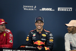 Sebastian Vettel, Ferrari, Daniel Ricciardo, Red Bull Racing and Lewis Hamilton, Mercedes-AMG F1 in the Press Conference