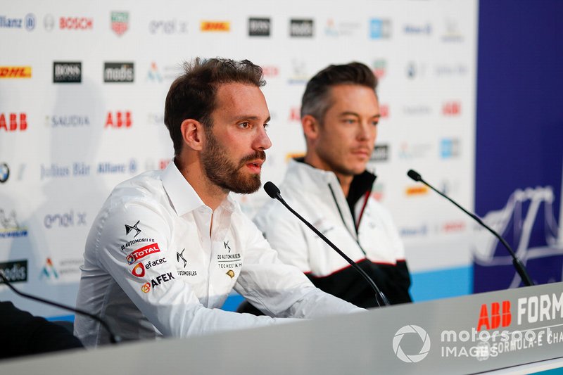 Jean-Eric Vergne, DS Techeetah, Andre Lotterer, Porsche in conferenza stampa