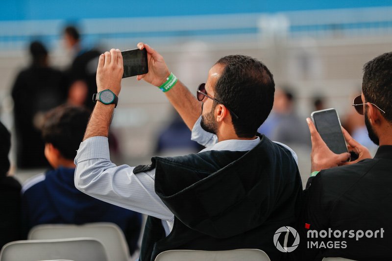 Fans in the grandstand