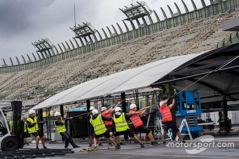 Preparativos para la F1 en el Autódromo Hermanos Rodríguez