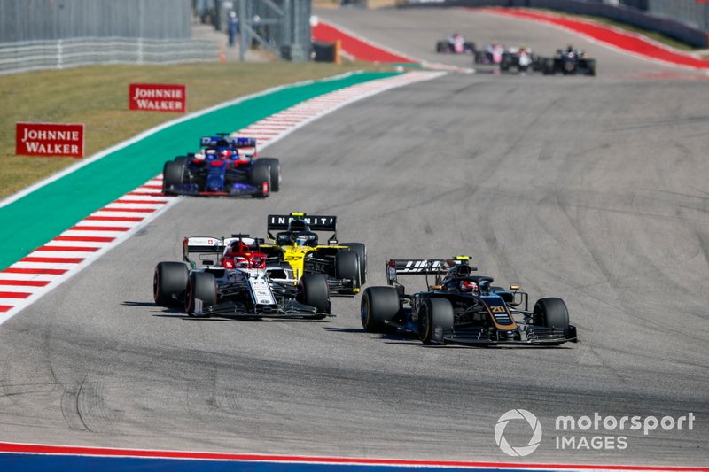 Kevin Magnussen, Haas VF-19, Kimi Raikkonen, Alfa Romeo Racing C38, Nico Hulkenberg, Renault R.S. 19, Daniil Kvyat, Toro Rosso STR14