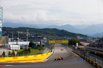 Max Verstappen, Red Bull Racing RB15, leads Lance Stroll, Racing Point RP19