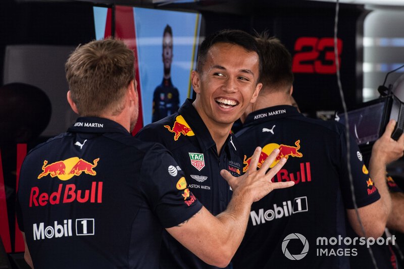 Alexander Albon, Red Bull Racing in the garage