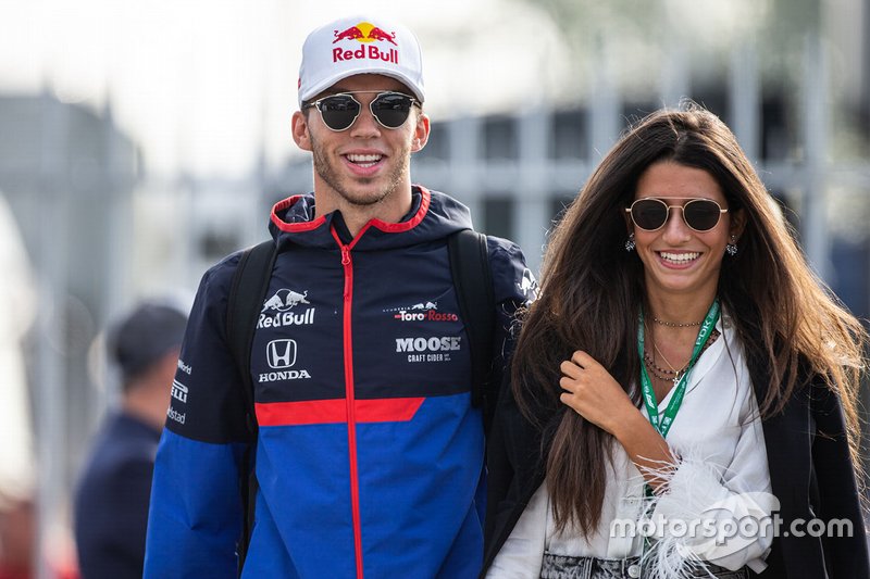 Pierre Gasly, Toro Rosso with his girlfriend Caterina Masetti Zannini