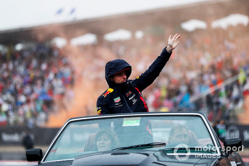 Max Verstappen, Red Bull Racing, en el desfile de pilotos