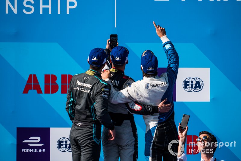 Podium: 1. Sébastien Buemi, 2. Mitch Evans, 3. Antonio Felix da Costa
