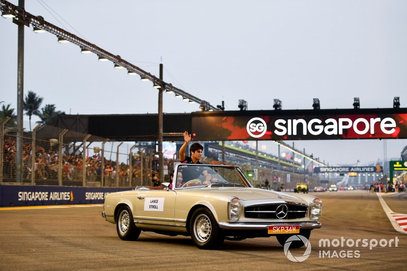 Lance Stroll, Racing Point, in the drivers parade