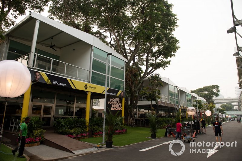 The Renault hospitality area in the paddock