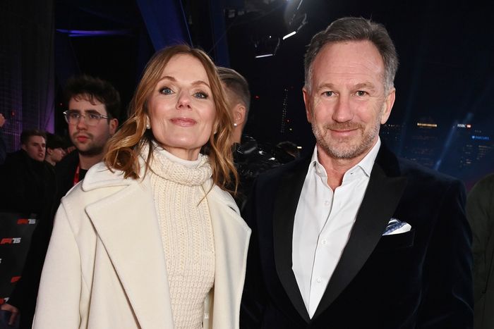 Geri Horner bersama Christian Horner, Team Principal, Red Bull Racing