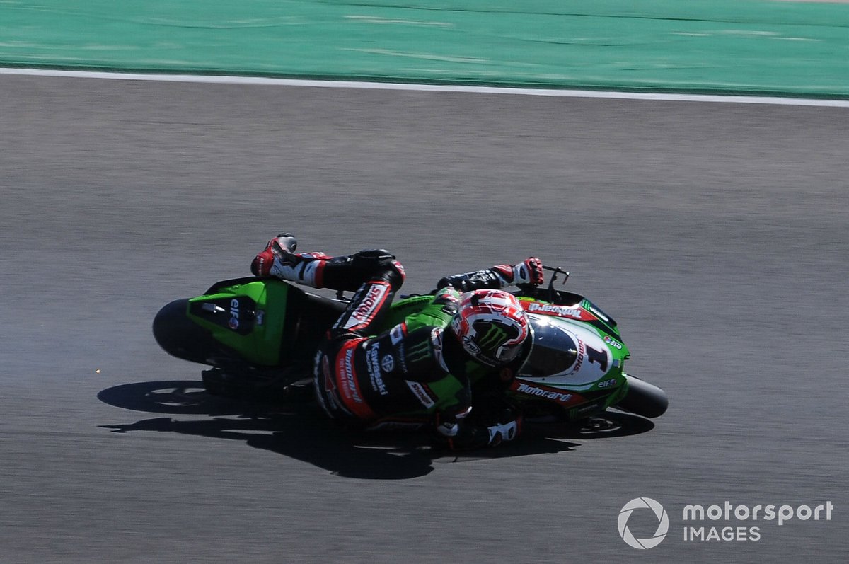 Secuencia de la caída de Jonathan Rea, Kawasaki Racing Team WorldSBK
