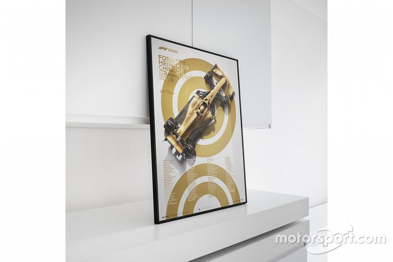 Cartel conmemorativo del GP 100 de F1