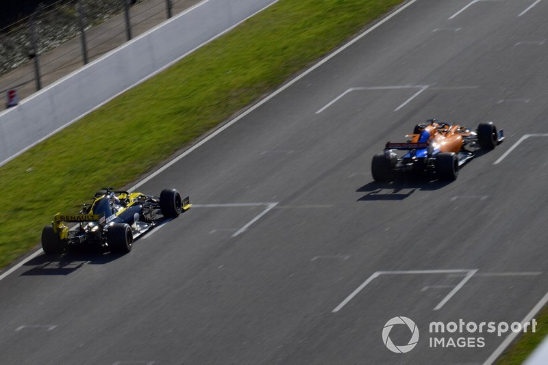 Daniel Ricciardo, Renault F1 Team R.S. 19 et Lando Norris, McLaren MCL34