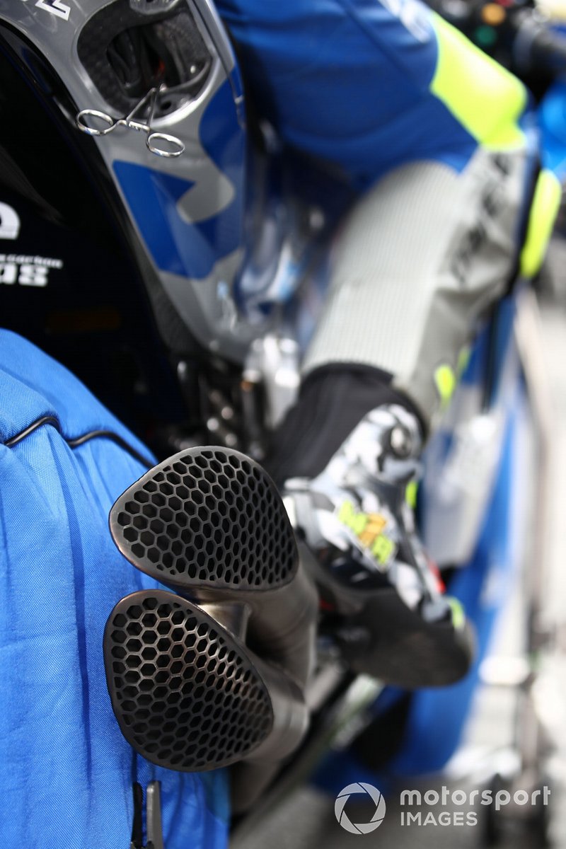 Dettaglio della moto del Team Suzuki, MotoGP