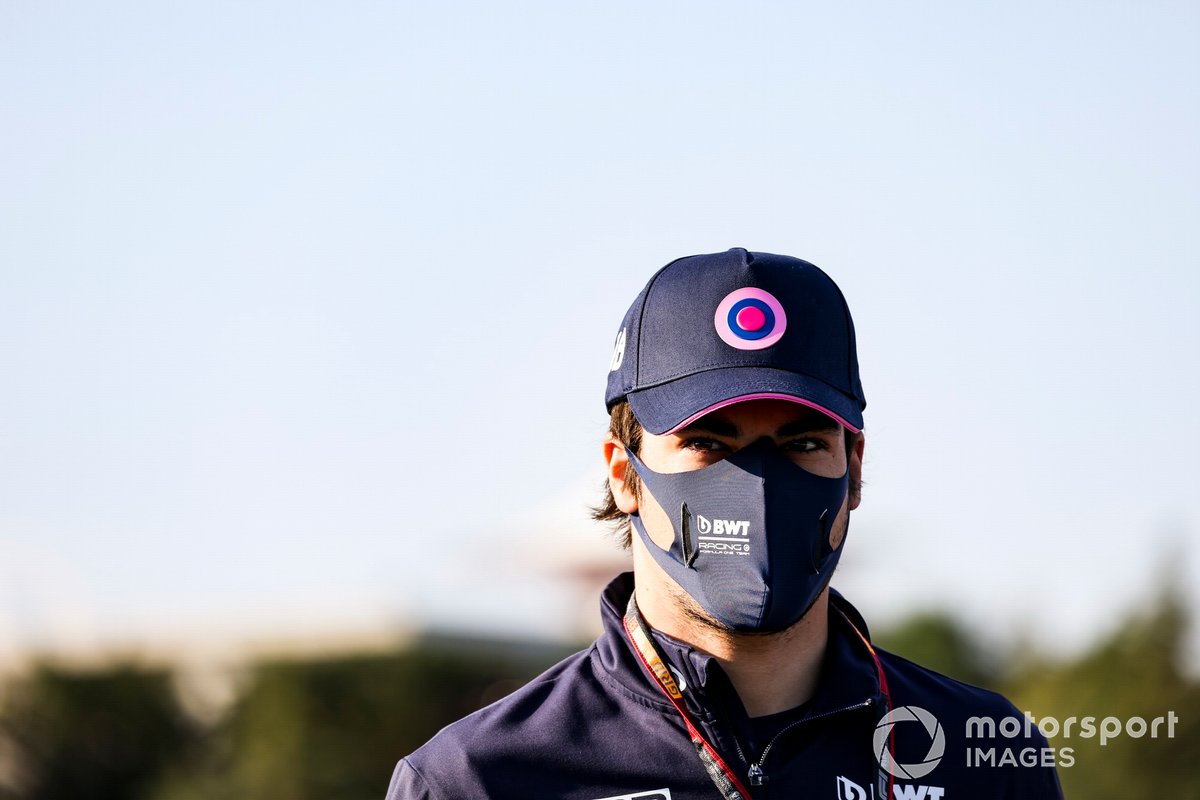 Lance Stroll, Racing Point walks the track