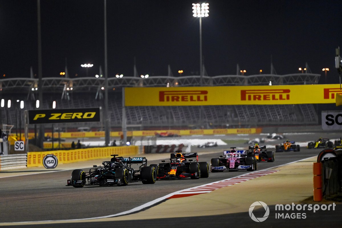 Lewis Hamilton, Mercedes F1 W11, Max Verstappen, Red Bull Racing RB16, Sergio Pérez, Racing Point RP20