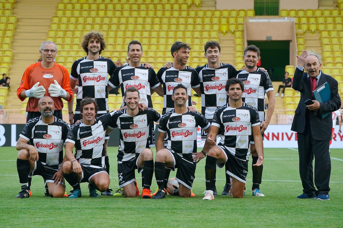 Stefano Domenicali, Pierre Gasly, Charles Leclerc, Giancarlo Fisichella, Fernando Alonso, Carlos Sainz