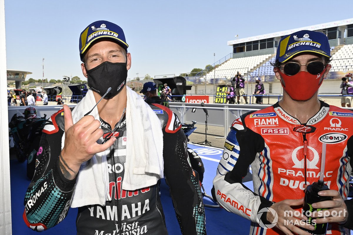 Fabio Quartararo, Petronas Yamaha SRT, Francesco Bagnaia, Pramac Racing