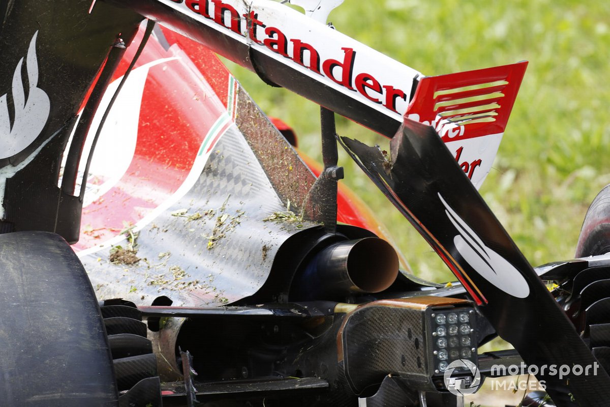 Daños en el coche de Kimi Raikkonen, Ferrari SF-15T