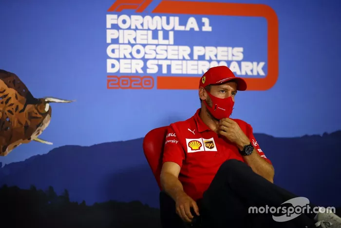 Sebastian Vettel, Ferrari en la conferencia de prensa