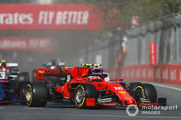 Charles Leclerc, Ferrari SF90, Lance Stroll, Racing Point RP19, Alexander Albon, Toro Rosso STR14
