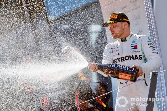 Podio: el tercer lugar Valtteri Bottas, Mercedes AMG F1