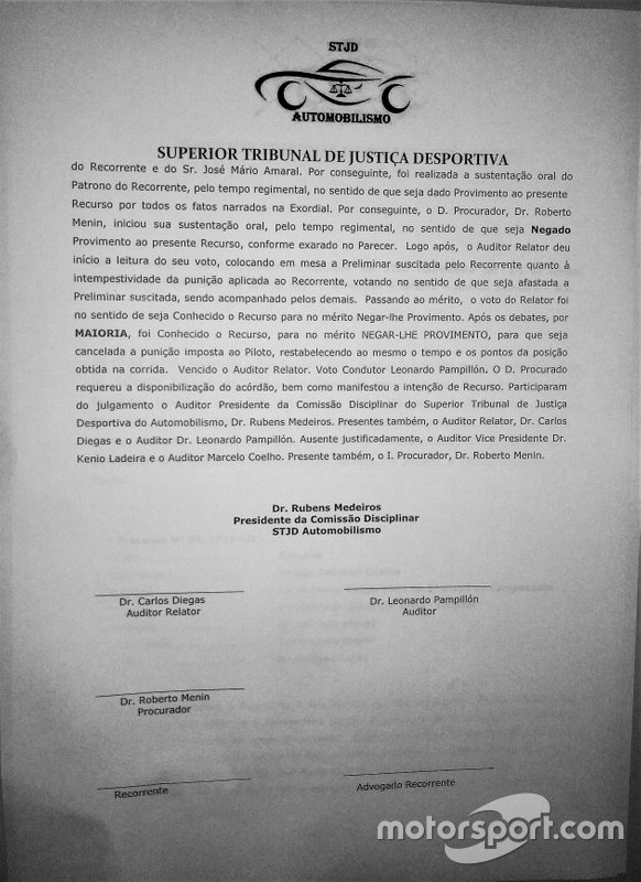 Decisão em favor de Thiago Camilo