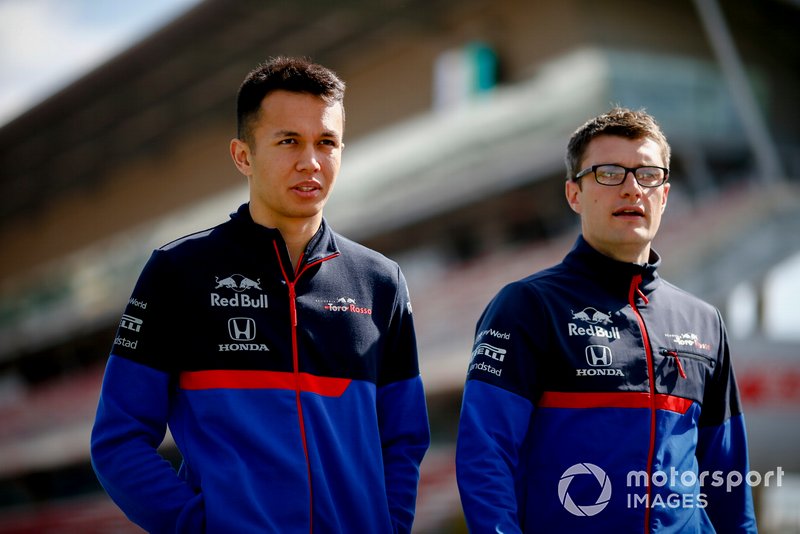 Alexander Albon, Toro Rosso fait un trackwalk
