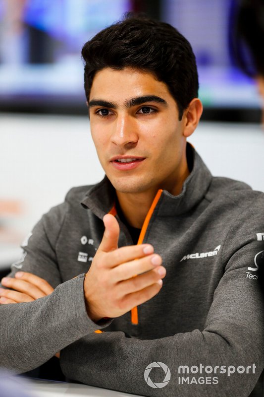 Sergio Sette Camara, McLaren speaks to the media
