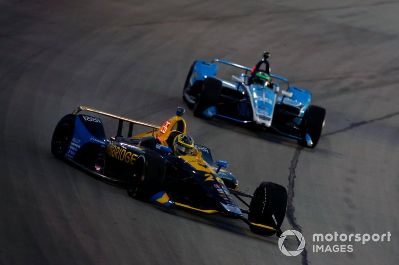 Zach Veach, Andretti Autosport Honda gira alla terza curva