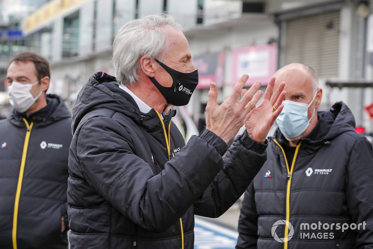 Jean-Dominique Senard,Chairman of Renault, celebrates the 3rd place finish of Daniel Ricciardo, Renault F1