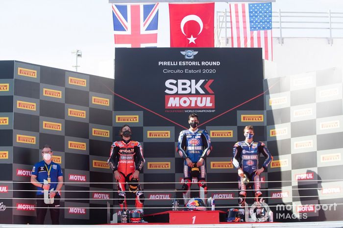 Chaz Davies, ARUBA.IT Racing Ducati, Jonathan Rea, Kawasaki Racing Team, Garrett Gerloff, GRT Yamaha