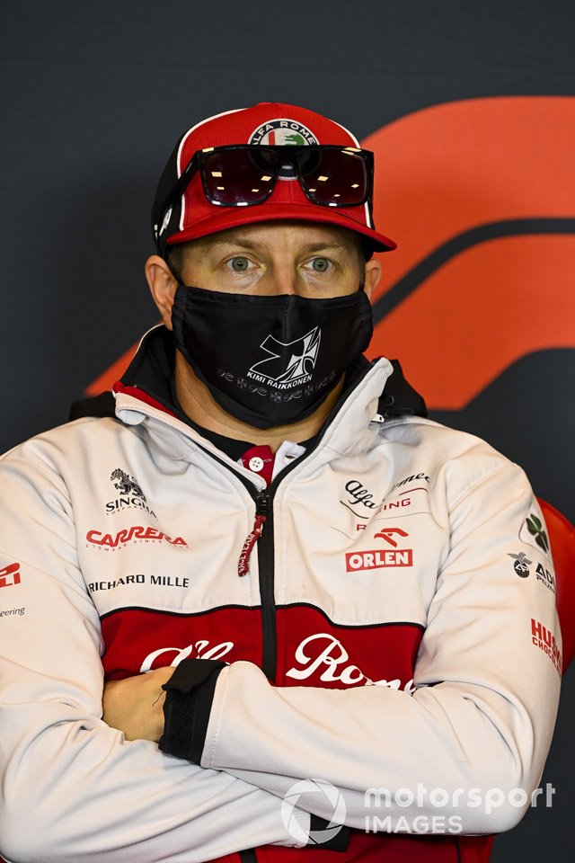 Kimi Raikkonen, Alfa Romeo, in a Press Conference