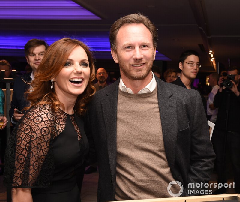 Geri Halliwell and Christian Horner, Red Bull Racing Team Principal
