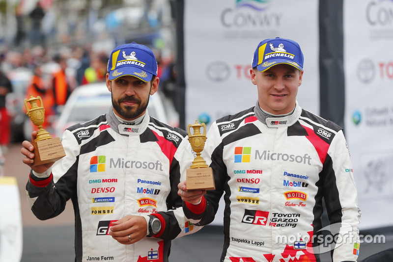 Podium: Esapekka Lappi, Janne Ferm, Toyota Gazoo Racing WRT Toyota Yaris WRC McKlein