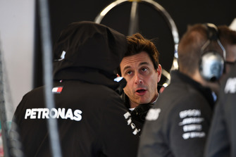Lewis Hamilton, Mercedes AMG F1 and Toto Wolff, Mercedes AMG F1 Director of Motorsport