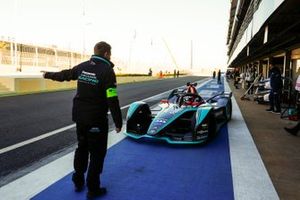 Mitch Evans, Jaguar Racing, Jaguar I-Type 3, in pit lane