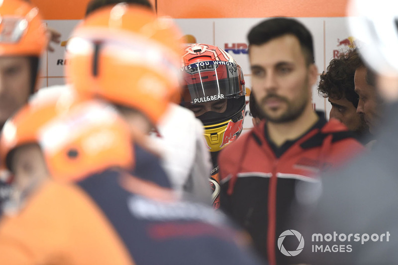 Marc Marquez, Repsol Honda Team, after crash