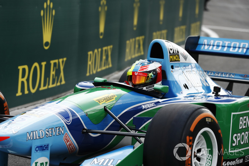 Mick Schumacher drives the Benetton Ford B194