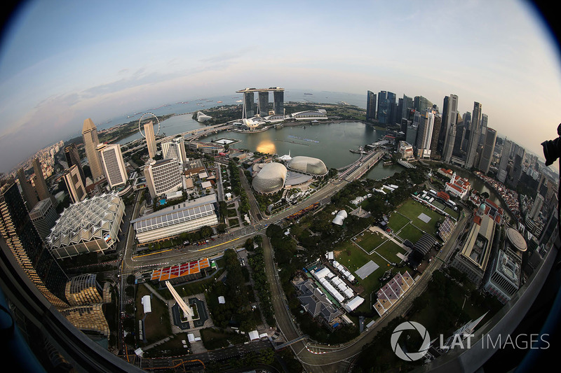 Aerial view from the 66th floor of the Swissotel