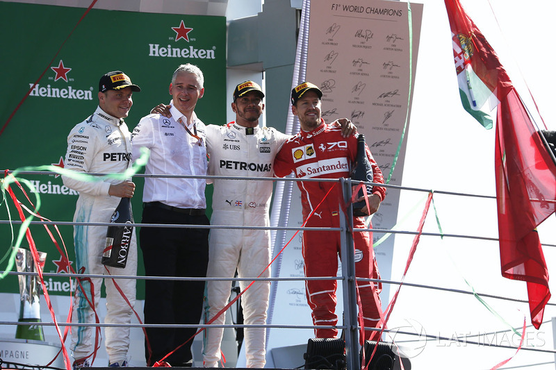 Podium: 1. Lewis Hamilton, Mercedes AMG F1, 2. Valtteri Bottas, Mercedes AMG F1, 3. Sebastian Vettel