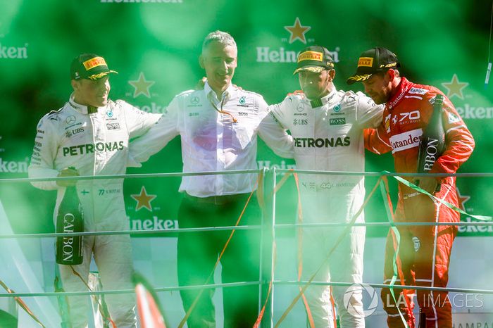 El podio del GP de Italia