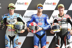 Polesitter Mattia Pasini, Italtrans Racing Team, second place Franco Morbidelli, Marc VDS, third pla