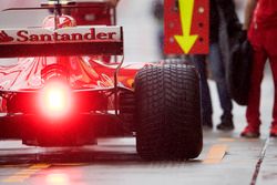 Kimi Raikkonen, Ferrari SF70H, in the pit lane