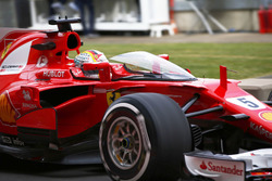 Sebastian Vettel, Ferrari SF70H with cockpit shield