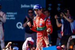 Lucas di Grassi, ABT Schaeffler Audi Sport, celebrates on the podium after winning the championship