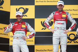 Podium: Race winner René Rast, Audi Sport Team Rosberg, Audi RS 5 DTM, second place Mike Rockenfeller, Audi Sport Team Phoenix, Audi RS 5 DTM