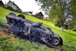 Crashed Rimac Concept One driven by Richard Hammond