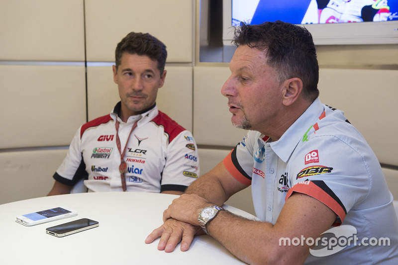Lucio Cecchinello, Team LCR Honda director del equipo y Fausto Gresini, Aprilia Gresini Racing Team