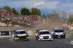 Race action, Timur Timerzyanov, World RX Team Austria; Mattias Ekström, EKS RX; Johan Kristoffersson, Volkswagen Team Sweden