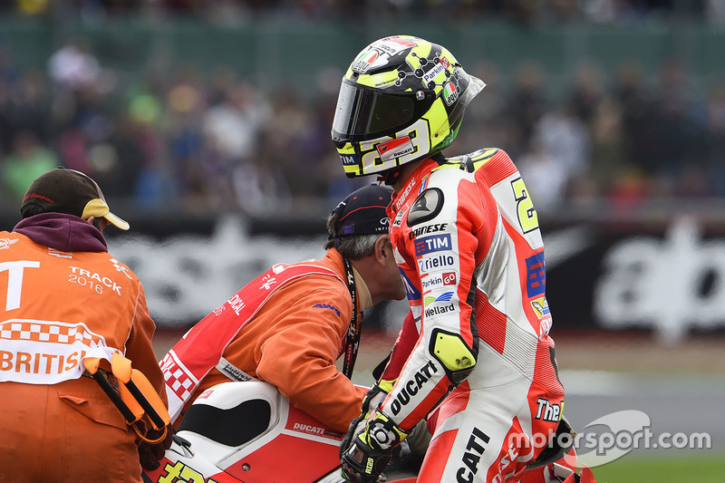 Andrea Iannone, Ducati Team after his crash